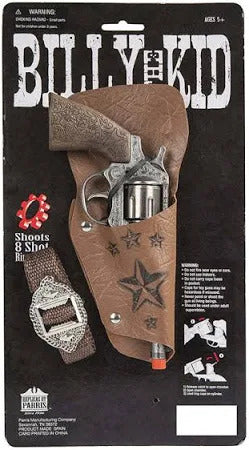 Billy the Kid Replica Revolver 8 Shot Ring Cap Gun Made in Spain