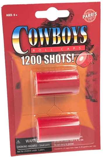 Paper Roll Caps Super Bang 1200 SHOTS Parris cowboys