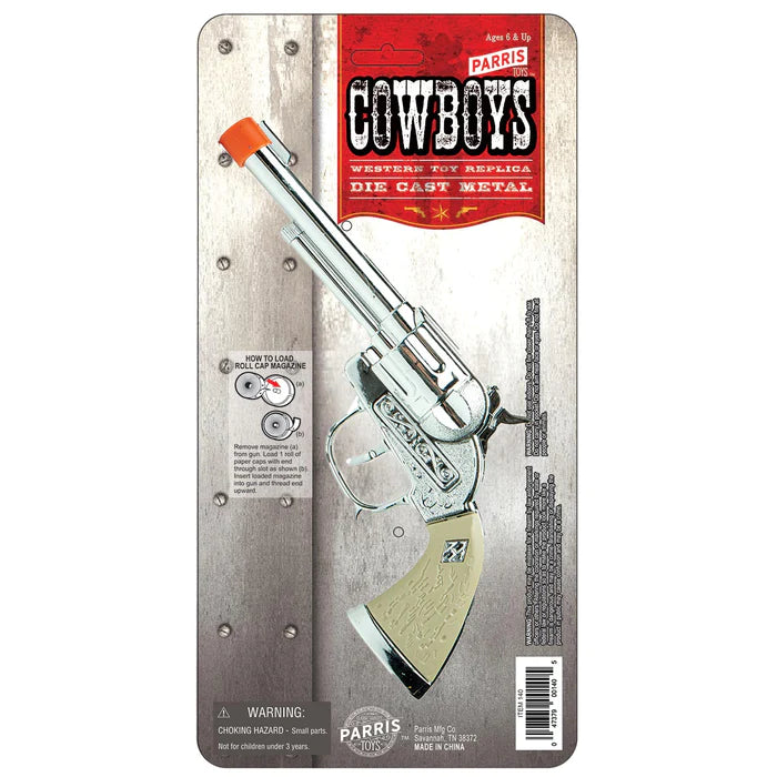 Cowboy Die Cast Steel Side Loading Toy Pistol Roll Caps