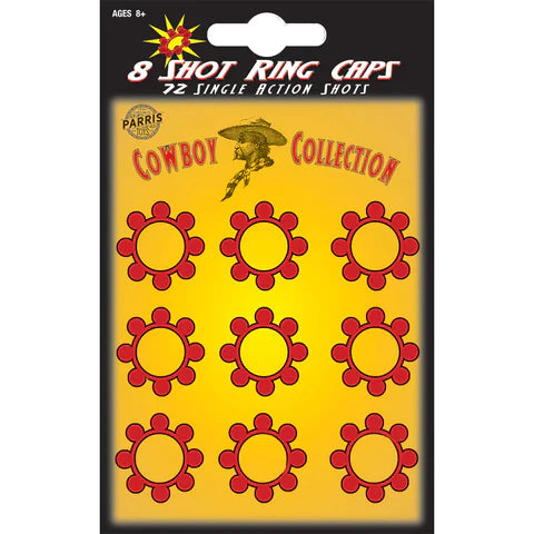 8 Shot Ring Caps pack of 72 caps each total of 72 CAPS Parris