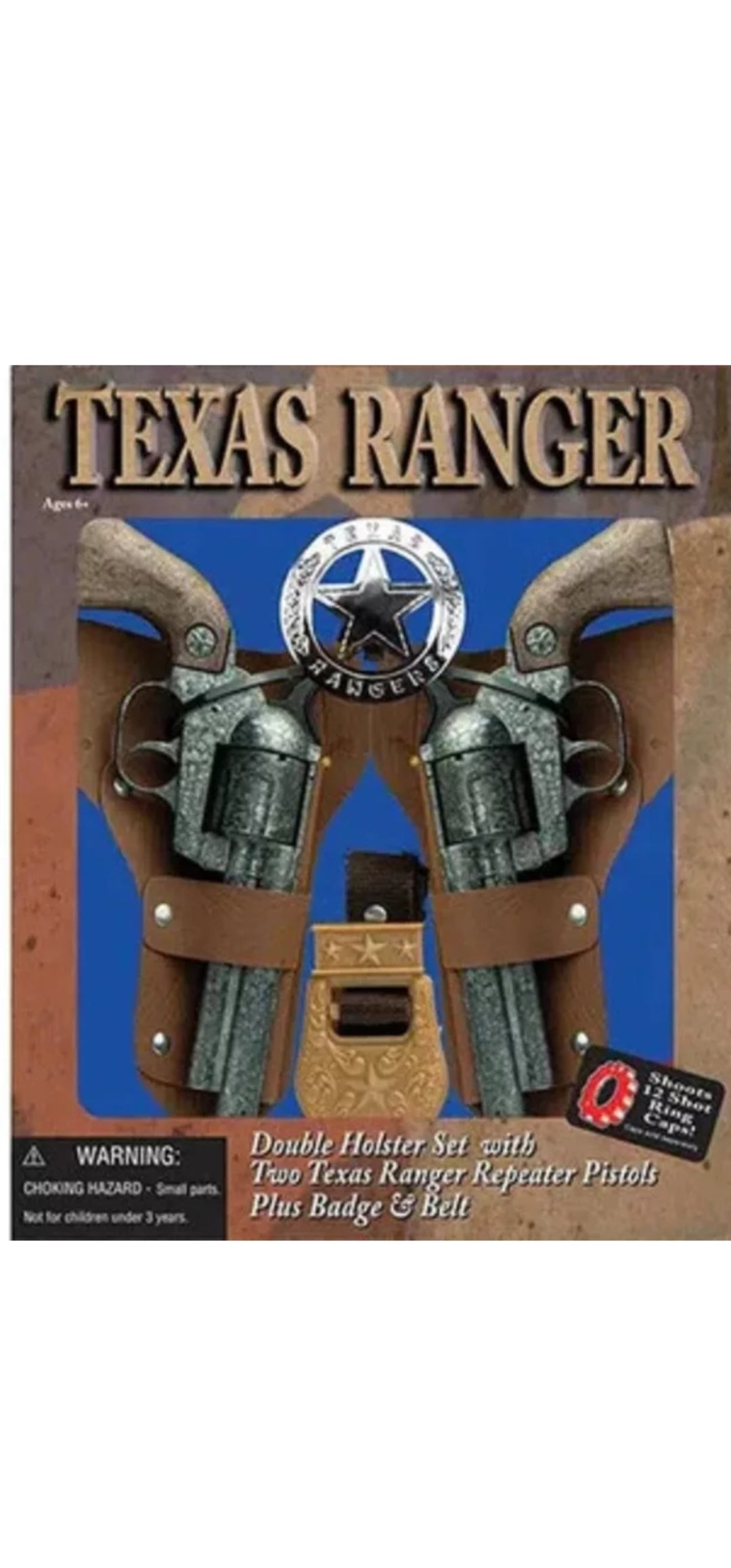 Parris Cap Gun Toy Texas Ranger Double Holster 12 Shot Die Cast Wild W ...