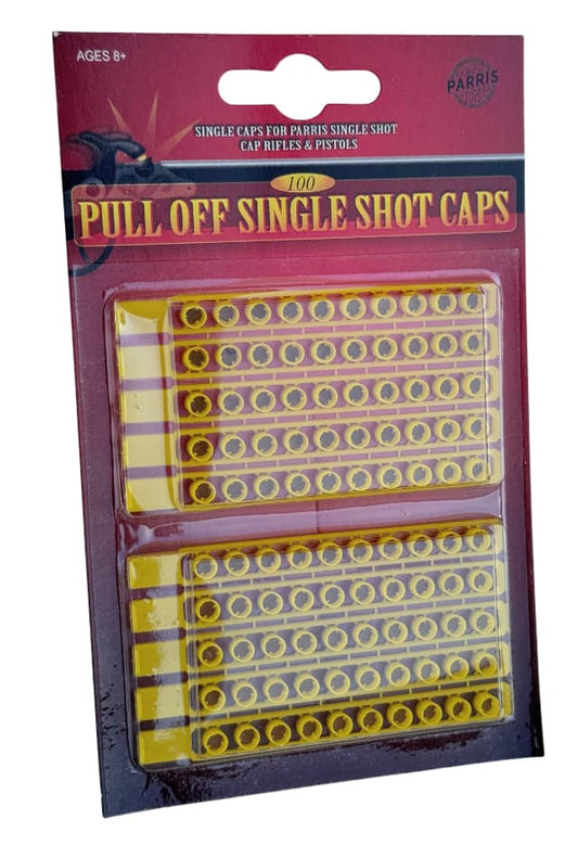 Single Shot Caps for Cap Gun Toys 144 shots Pack Parris Toys