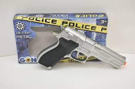 Gonher S&W Style Police 8 Shot Diecast Cap Gun - Silver