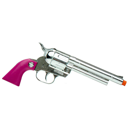 Texas Rose Silver Revolver 12 shot ring cap gun