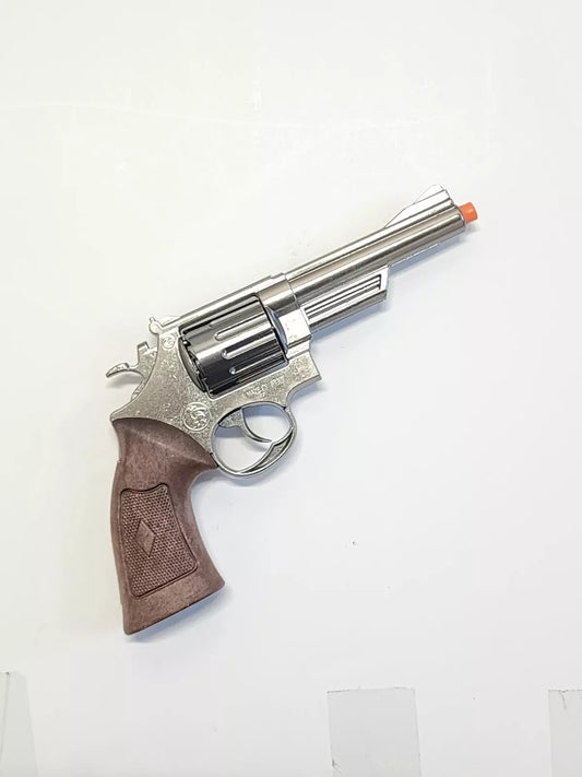 GONHER S&W MODEL 66 POLICE STYLE 12 SHOT CAP REVOLVER - SILVER Made in Spain