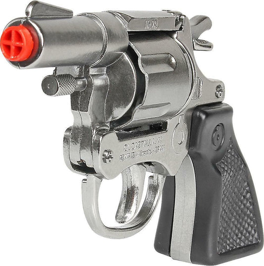 NEW Gonher 357 Colt Detective Style 8-Shot Toy Cap Gun - Silver 73/0