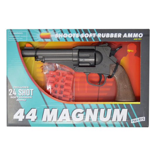 Parris 44 Magnum Revolver Plastic Replica Pistol Dart Gun Toy w/ 24 Rubber Bullets