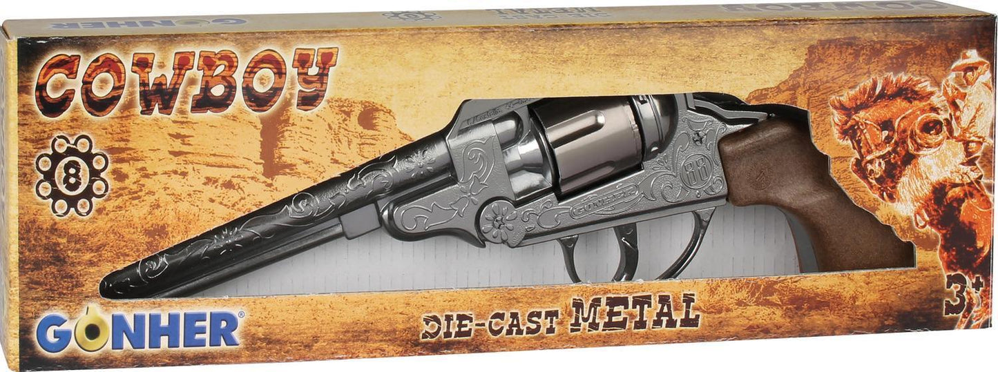 Gonher Cowboy Colt Style Revolver Pistol 8 shot Toy Cap Gun Made in Spain