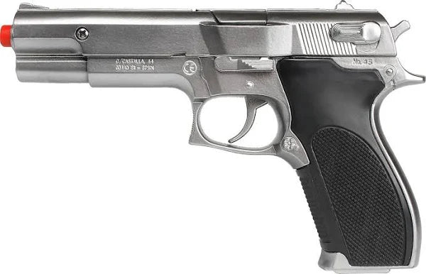 Gonher S&W Style Police 8 Shot Diecast Cap Gun - Silver