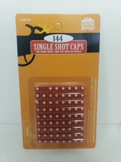 Single Shot Caps for Cap Gun Toys 144 shots Pack Parris Toys