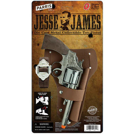 Jesse James Cap Gun Diecast Western Pistol Revolver Cowboy