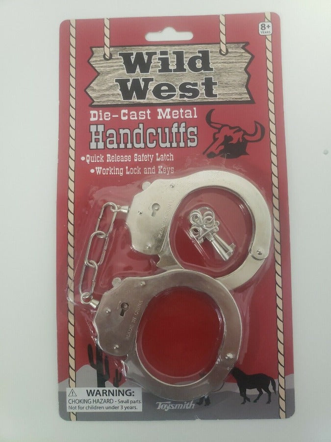 Handcuffs Replica, Die-Cast Metal, Real Working Lock and Keys