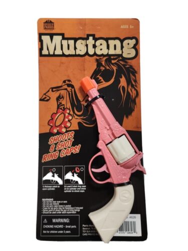 Mustang Metal Western Revolver for girls 8 Shot Ring Cap Gun