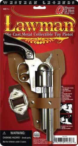 Lawman Cap Gun Replica Diecast Western Revolver Prop Toy